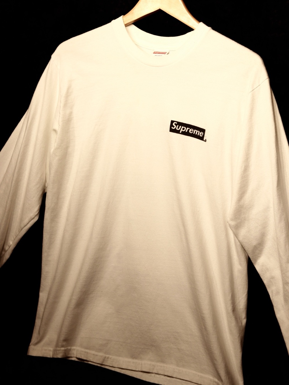Supreme Cream Long-Sleeve Logo Tee